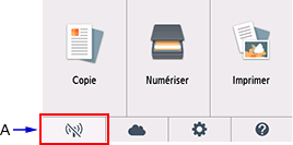 Écran ACCUEIL : Sélectionnez État du réseau